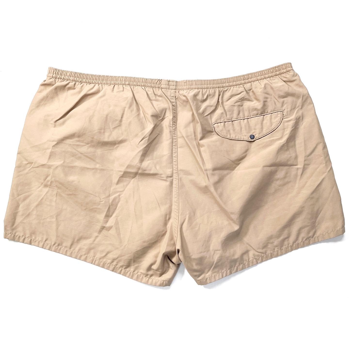 1980s Patagonia Mens 3” Baggies Shorts, Khaki (XL/XXL)