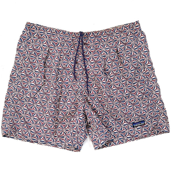 1996 Patagonia Mens 5” Printed Baggies Shorts, Lotus: Night Sky (L)