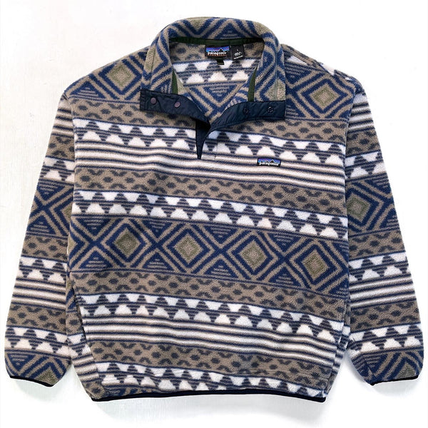 1996 Patagonia Printed Synchilla Snap-T, Saltillo: Driftwood (L)