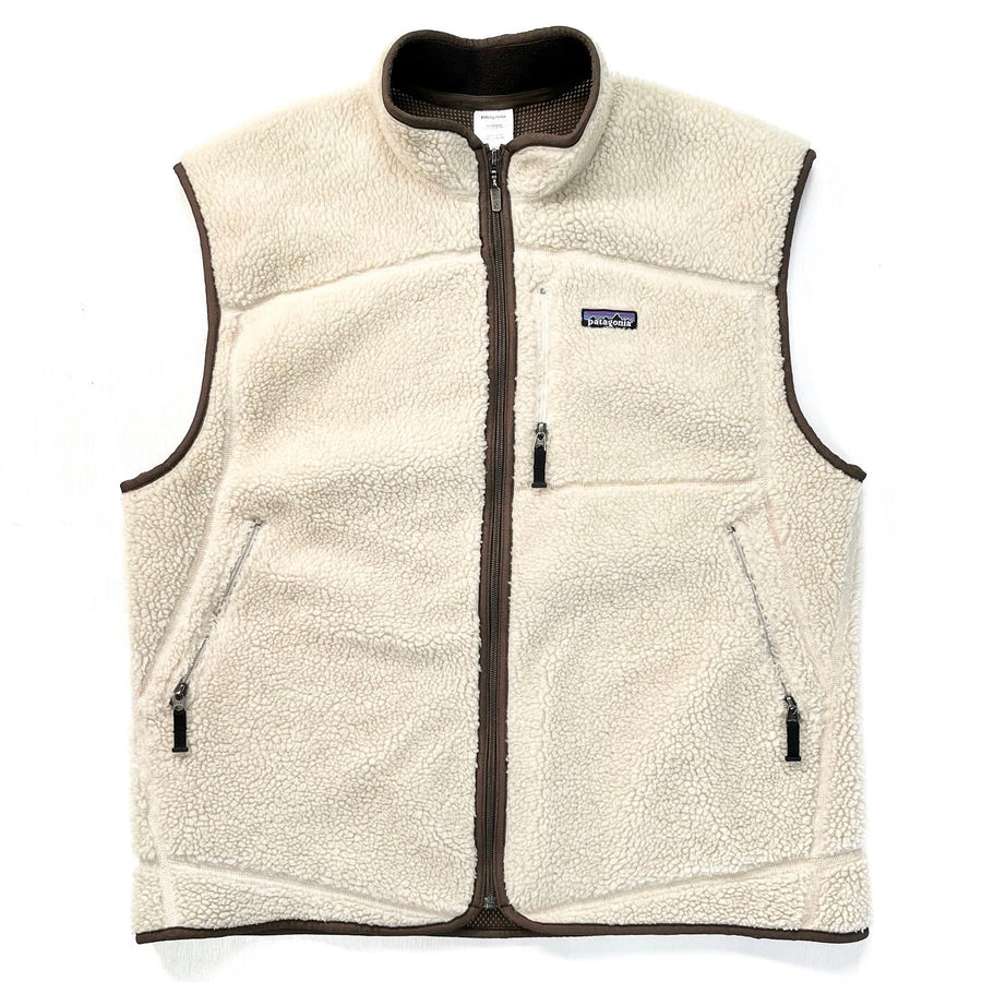 2007 Patagonia Mens “Lost Arrow” Retro Pile Vest, Natural (XL)