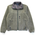 1999 Patagonia Retro Pile Cardigan, Eucalyptus & Dark Ash (S)