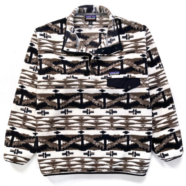 2018 Patagonia Printed Synchilla Snap-T, Shepard Knit: Birch (M)