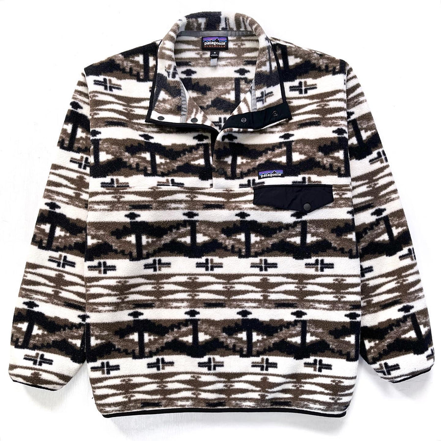2018 Patagonia Printed Synchilla Snap-T, Shepard Knit: Birch (M)