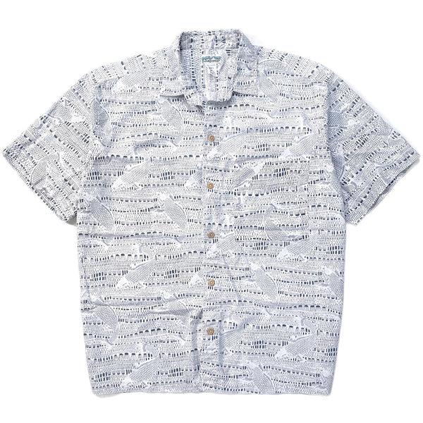 1991 Patagonia Mens Air Conditioned Cotton Print Shirt, Koi Fish Print (M/L)