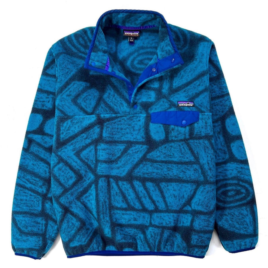 2015 Patagonia Printed Synchilla Snap-T, Shale: Navy Blue (M)