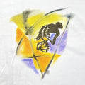 1990s Patagonia Mens Cotton T-Shirt, Mountain Biking Graphic (XL)