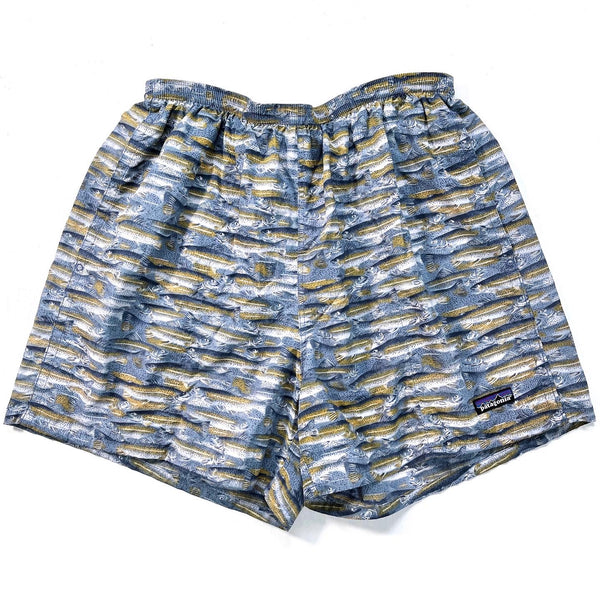 2005 Patagonia Mens 5” Printed Baggies Shorts, School of Trout (L)