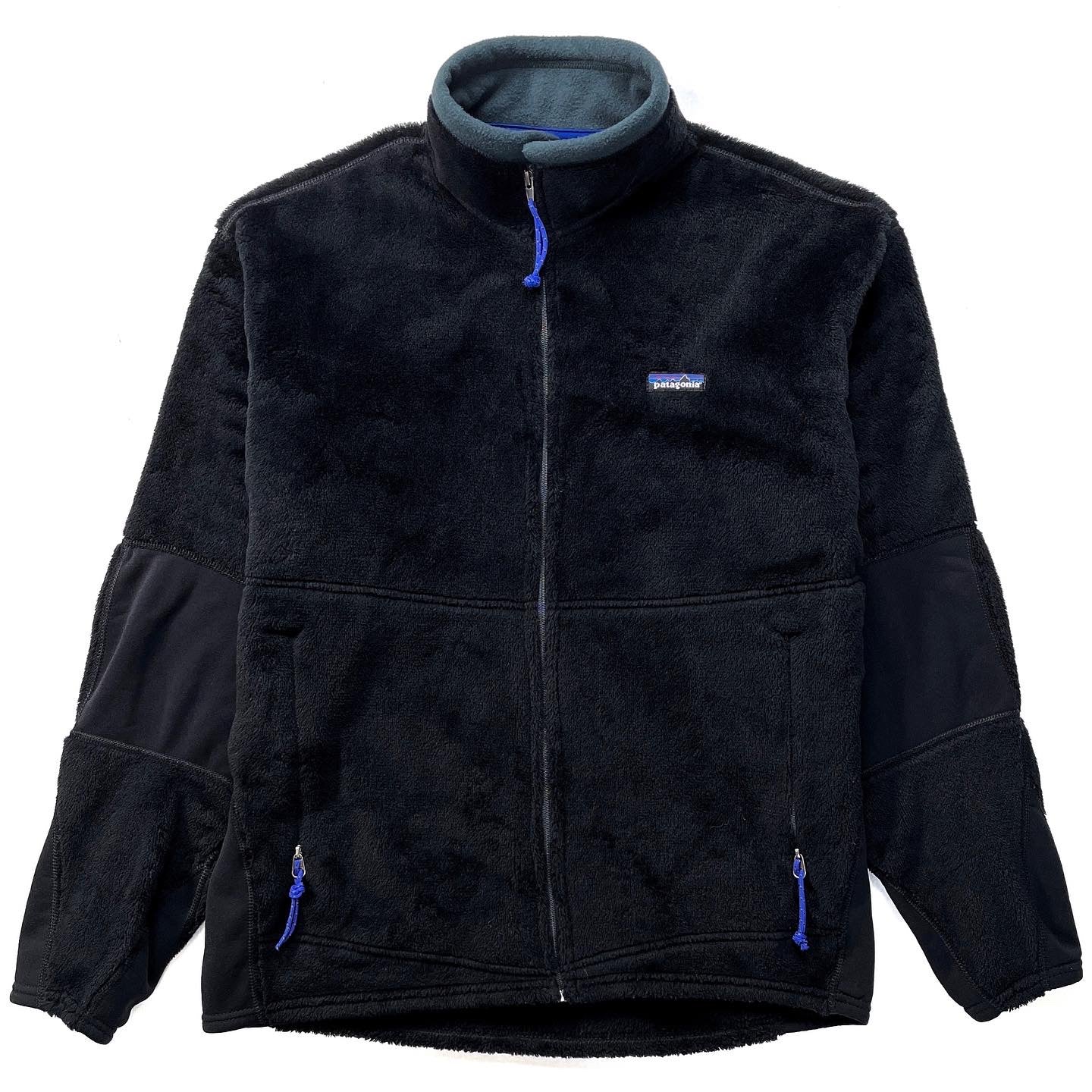 1999 Patagonia Mens Polartec R2 High Pile Full-Zip Jacket, Black (L)