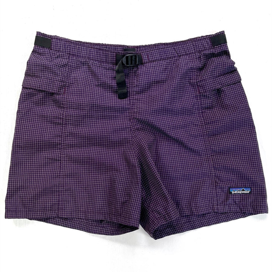 1997 Patagonia Mens 5” River Shorts, Gridstop: Regal Purple (M)