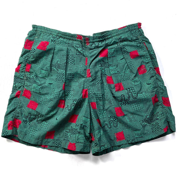 1992 Patagonia Mens 5” Printed Baggies Shorts, Reptile Print (L/35)