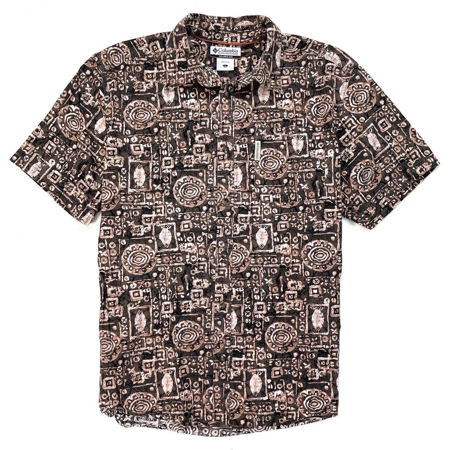2000s Columbia Sportswear Mens Cotton Print Shirt (L)