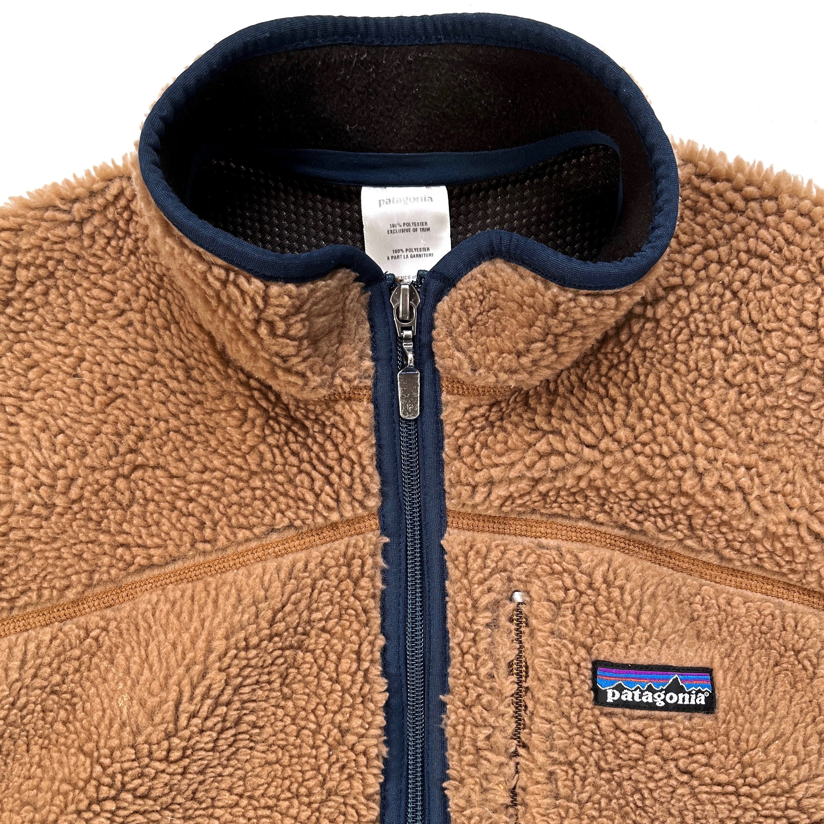 2007 Patagonia Mens “Lost Arrow” Retro Pile Vest, Brown (M)
