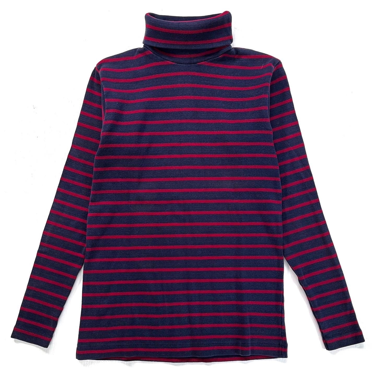 1970s Patagonia Knit Sailor Shirt, Navy & Red Breton Stripe (XS/S)