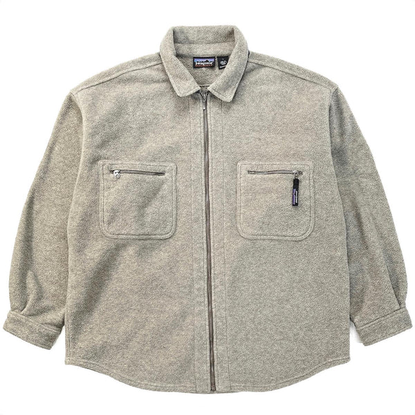 1999 Patagonia Heavy Synchilla Overshirt, Oatmeal Heather (XL)