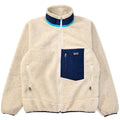 2013 Patagonia Classic Retro-X Jacket, Natural & Classic Navy (M)