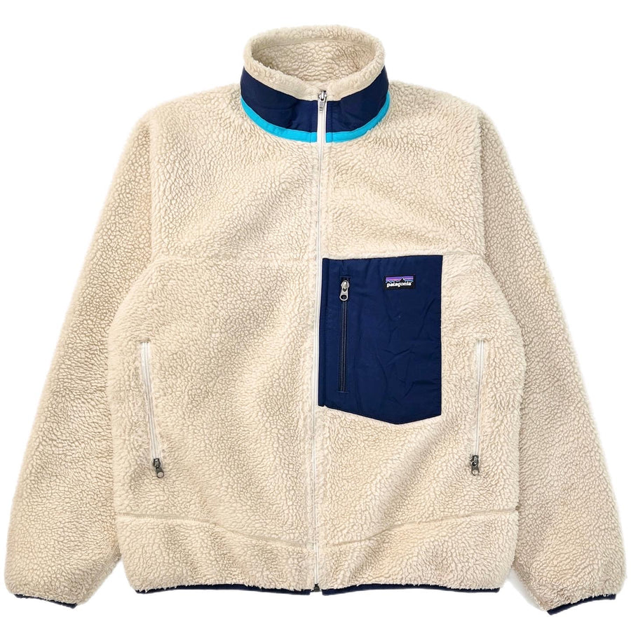 2013 Patagonia Classic Retro-X Jacket, Natural & Classic Navy (M)