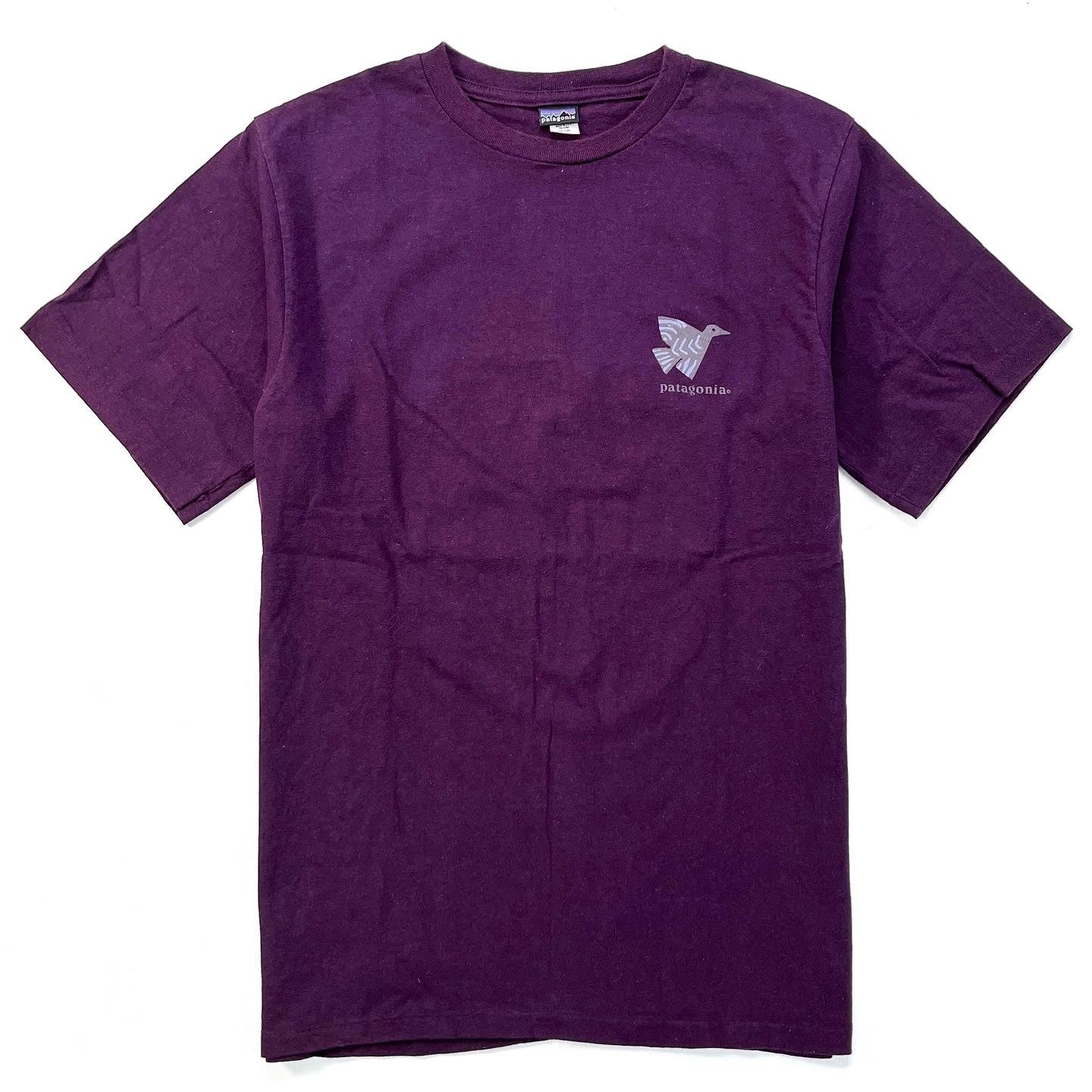 1992 Patagonia Made In The U.S.A. Printed T-Shirt, Dark Purple (S)