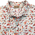 1993 Patagonia Mens A/C Cotton Print Shirt, Piranha Print (L)