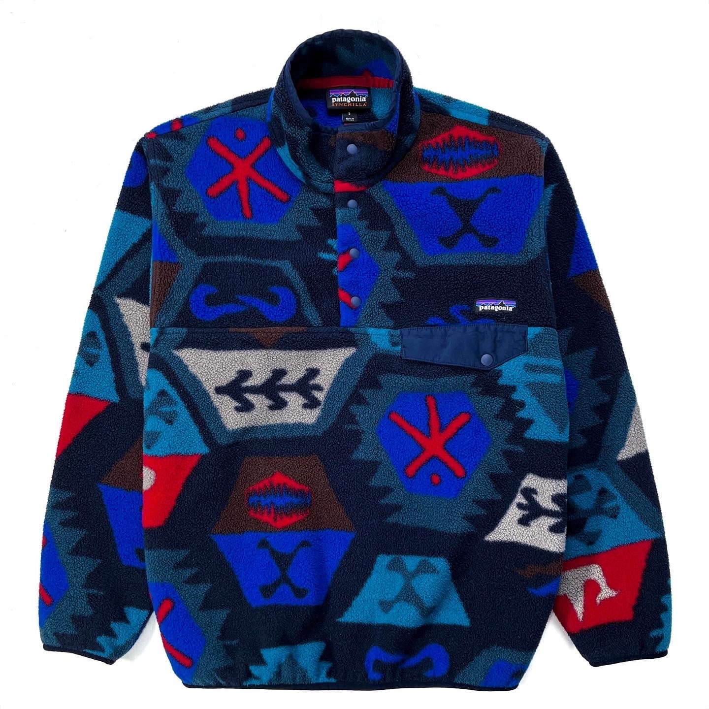 2015 Patagonia Printed Synchilla Snap-T, Cave: Underwater (S)