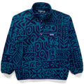 1995 Patagonia Printed Synchilla Snap-T, Island Block: Dark Teal (L)