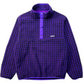1990 Patagonia Printed Synchilla Snap-T, Houndstooth: Purple (L)