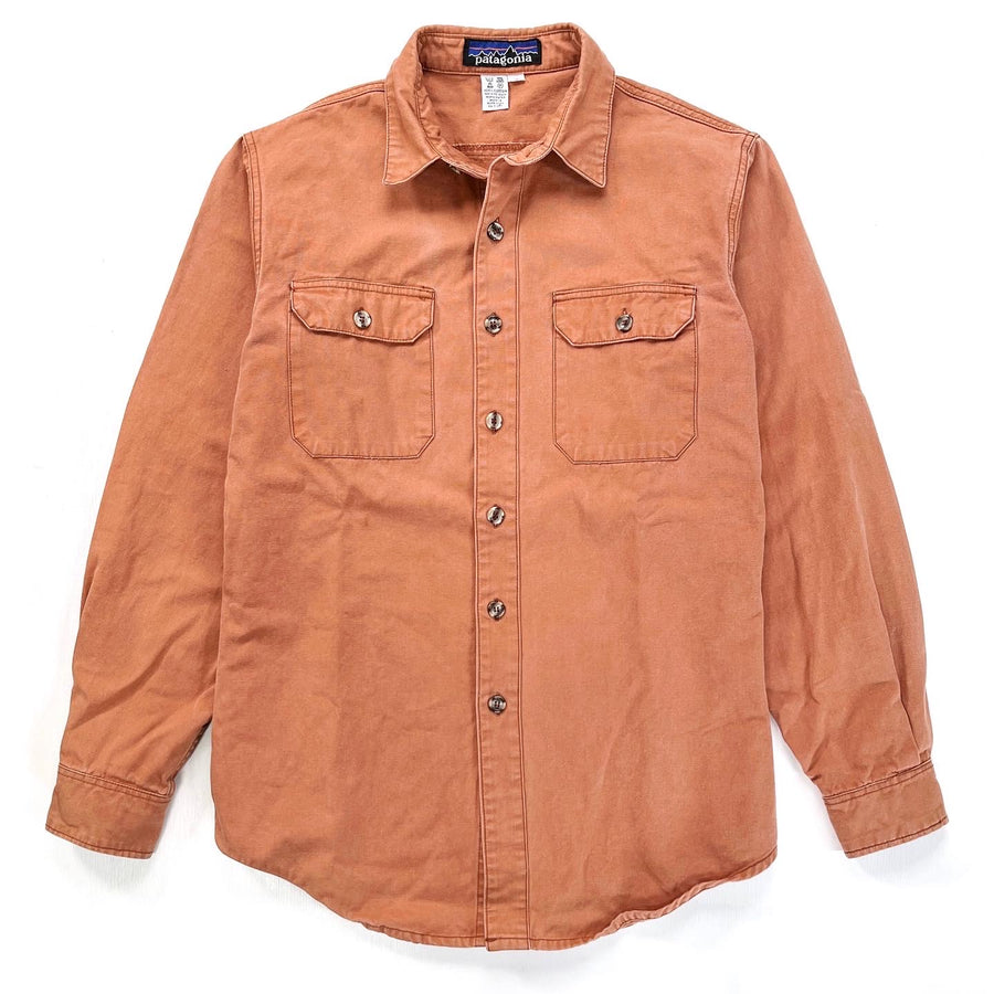 1980s Patagonia Garment Dyed Cotton Canvas Shirt, Clay (S/M)
