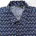 2000 Patagonia Mens Organic Cotton A/C Print Shirt, Navy (XL)