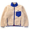 2001 Patagonia “Deep Pile” Classic Retro Cardigan, Natural & Fire (S)