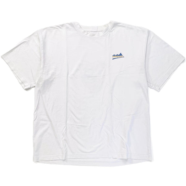1990s Patagonia Mens Cotton T-Shirt, Mountain Biking Graphic (XL)