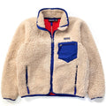 2001 Patagonia “Deep Pile” Classic Retro Cardigan, Natural & Fire (S)