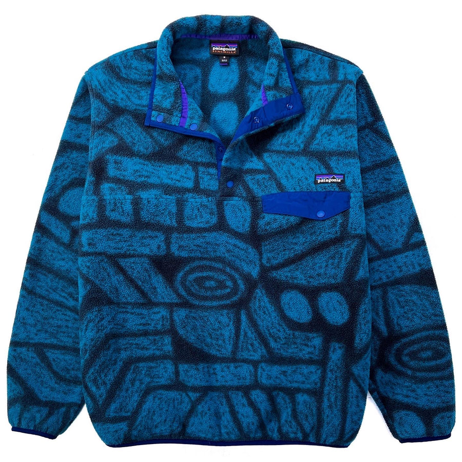 2015 Patagonia Printed Synchilla Snap-T, Shale: Navy Blue (M)