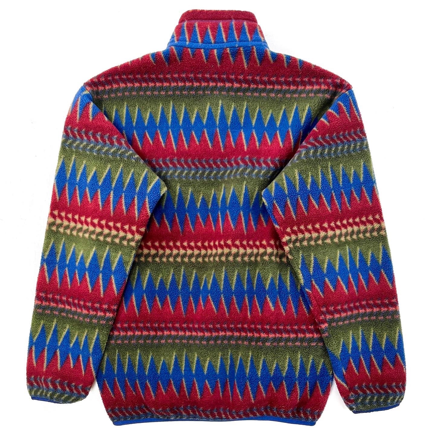 1996 Patagonia Printed Synchilla Snap-T, Minnehaha: Carmine (S)