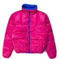 1989 Patagonia Hi-Loft Goose Down Jacket, Fuchsia & Electric Blue (S)