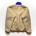 1989 Patagonia Retro Pile Cardigan, Natural/French Red (M)