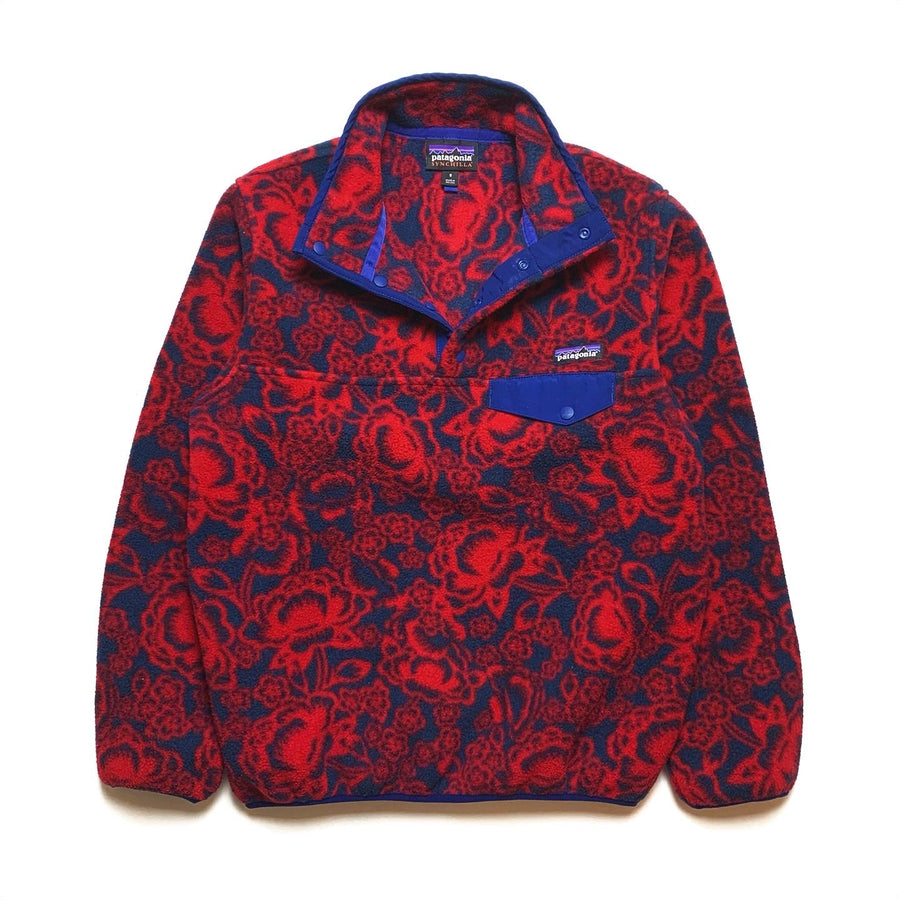 FA15 Patagonia Womens Printed Snap-T, Barceloneta: Classic Red (S)