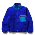 1989 Patagonia Retro Pile Cardigan, Cobalt & French Red (XS/S)