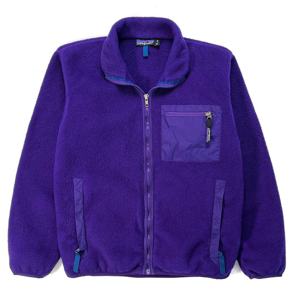1991 Patagonia Made In The U.S.A. Synchilla Jacket, Eggplant (S)