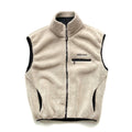 1990s Marmot Deep Pile Full-Zip Vest, Oatmeal (M)