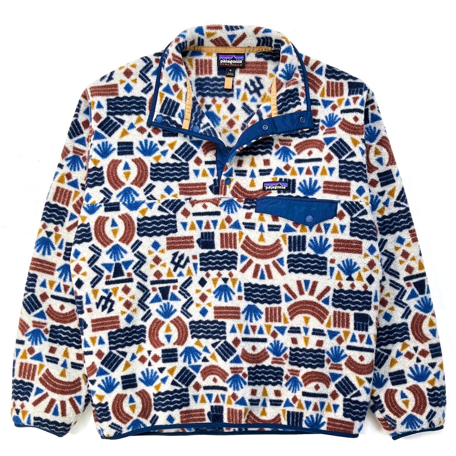 2019 Patagonia Printed Synchilla Snap-T, Protected Peaks (M/L)