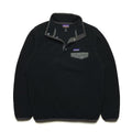 FA16 Patagonia Womens Synchilla Snap-T, Black/Grey (L)