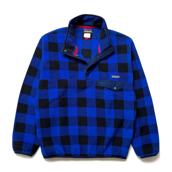 Fall 2014 Patagonia Printed Synchilla Snap-T, Fuzzy Plaid: Andes Blue (M/L)
