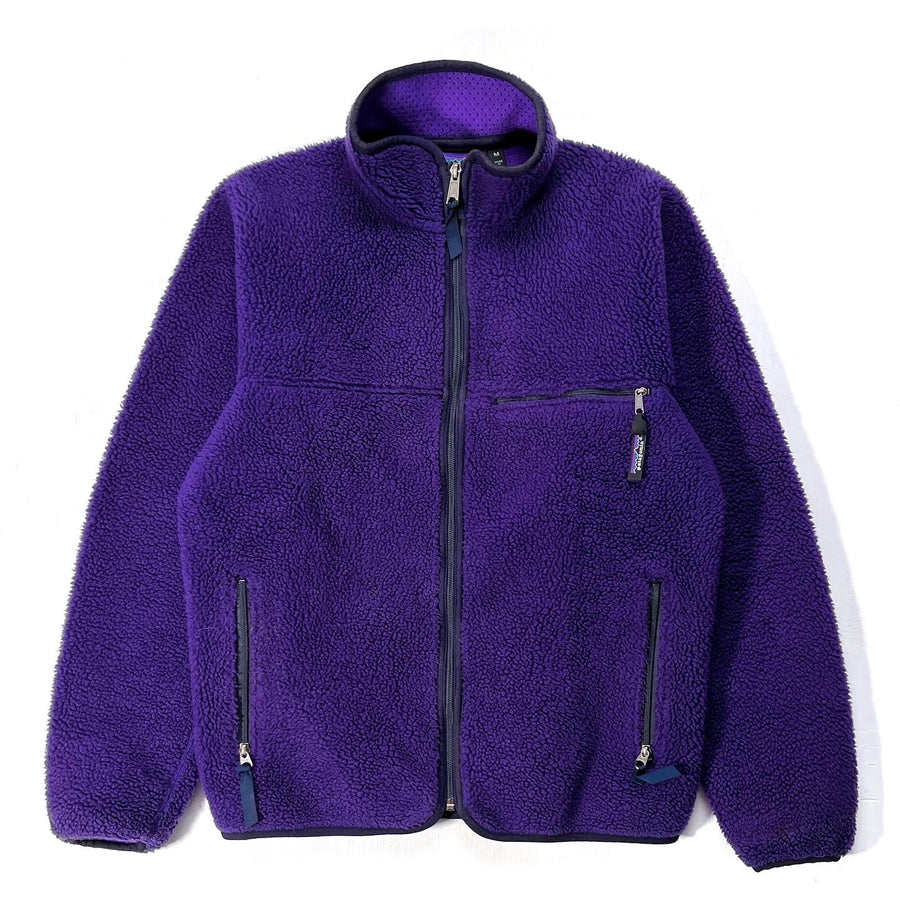 1990 Patagonia Made In The U.S.A. Retro Pile Cardigan, Eggplant (M)