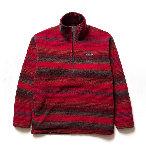 1999 Patagonia Printed Synchilla Sweater, Ombre Stripe: Red (S)