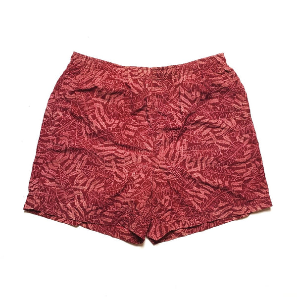 2000s LL Bean Printed 6” Nylon Shorts, Tropical Pattern (M)