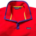 1988 Patagonia Made In The U.S.A. Synchilla Snap-T, Red & Purple (L)