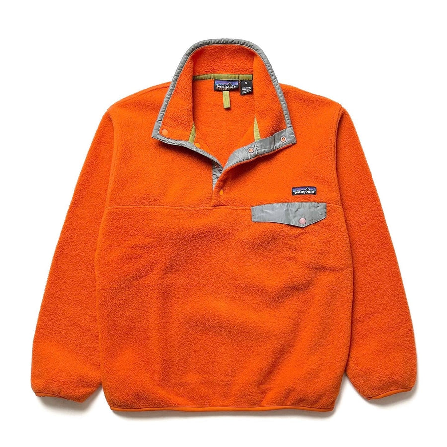 1998 Patagonia Synchilla Snap-T, Cadmium Orange/Sagebrush (S/M)