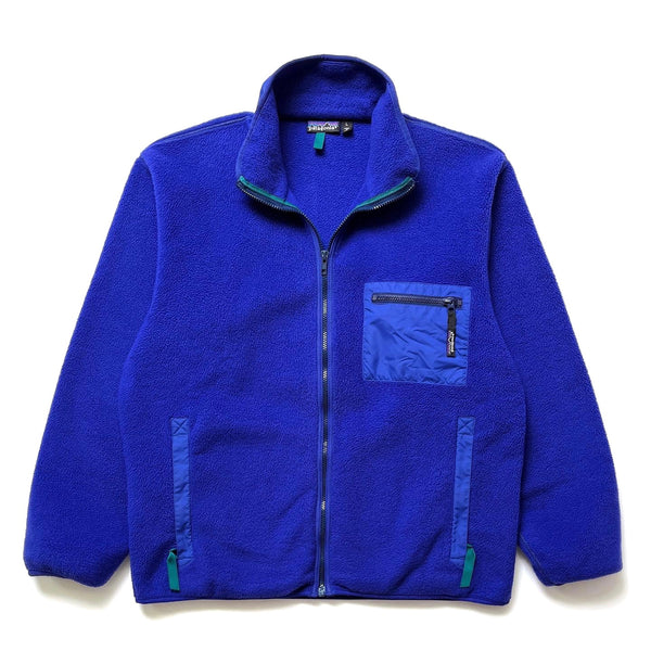 1989 Patagonia Synchilla Jacket, Electric Blue & Emerald (L)