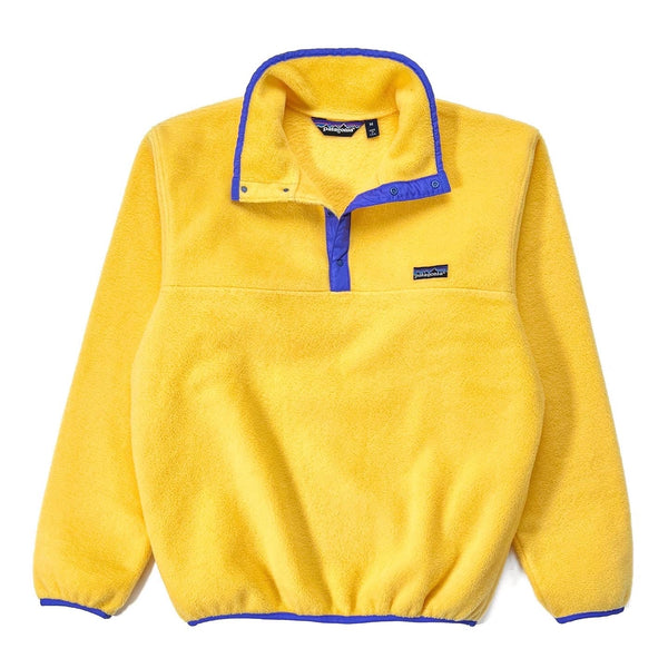 1986 Patagonia Synchilla Snap T-Neck, Yellow & Purple (M)