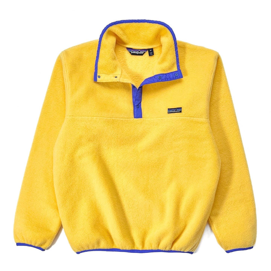 1986 Patagonia Synchilla Snap T-Neck, Yellow & Purple (M)