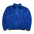 1990s LL Bean Snap-Neck Fleece Pullover, Teal/Purple (XL)